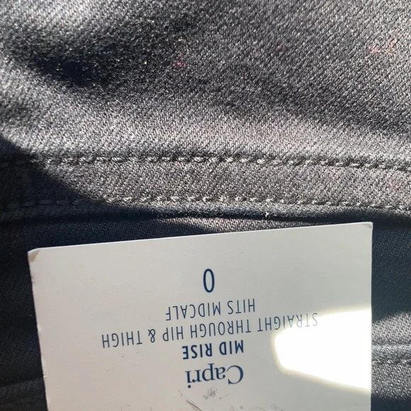 croft & barrow midrise cuffed black jean Capri size 0 - Picture 6 of 16